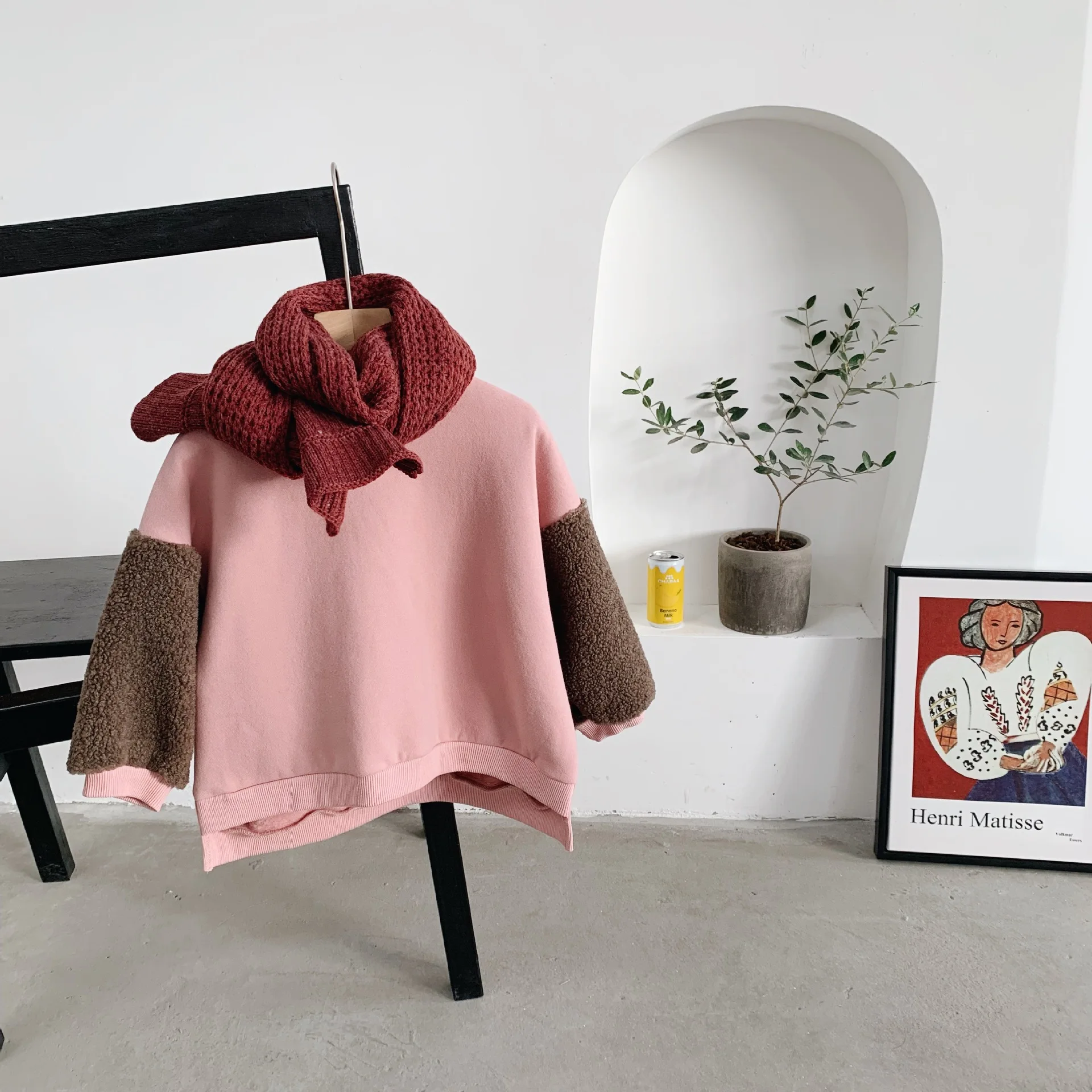 Новое поступление, утепленная футболка в стиле пэчворк для девочек и мальчиков Модная осенне-зимняя детская толстовка для детей 1-7 лет