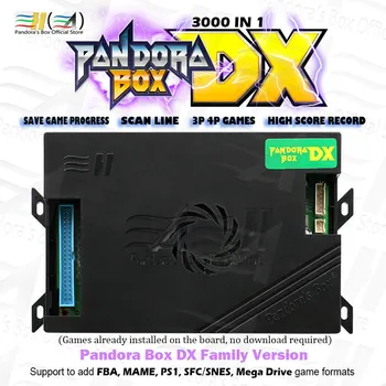 

2020 Original Pandora Box DX 3000 in 1 family version For Console have 3P 4P game Save game progress High score record 3D Tekken