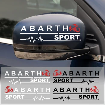 

2pcs NEW SPORT Emblem Car decoration Rearview Mirror Sticker decal For Fiat Viaggio Abarth Punto 124 125 500 Auto accessories