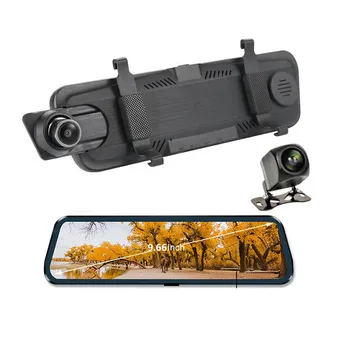 

Laywaye DVR Dash Cam Stream Media Dash Cam Rear View Mirror Drive Recorder Black Box Dual HD 1080P Camera Parking Monitoring