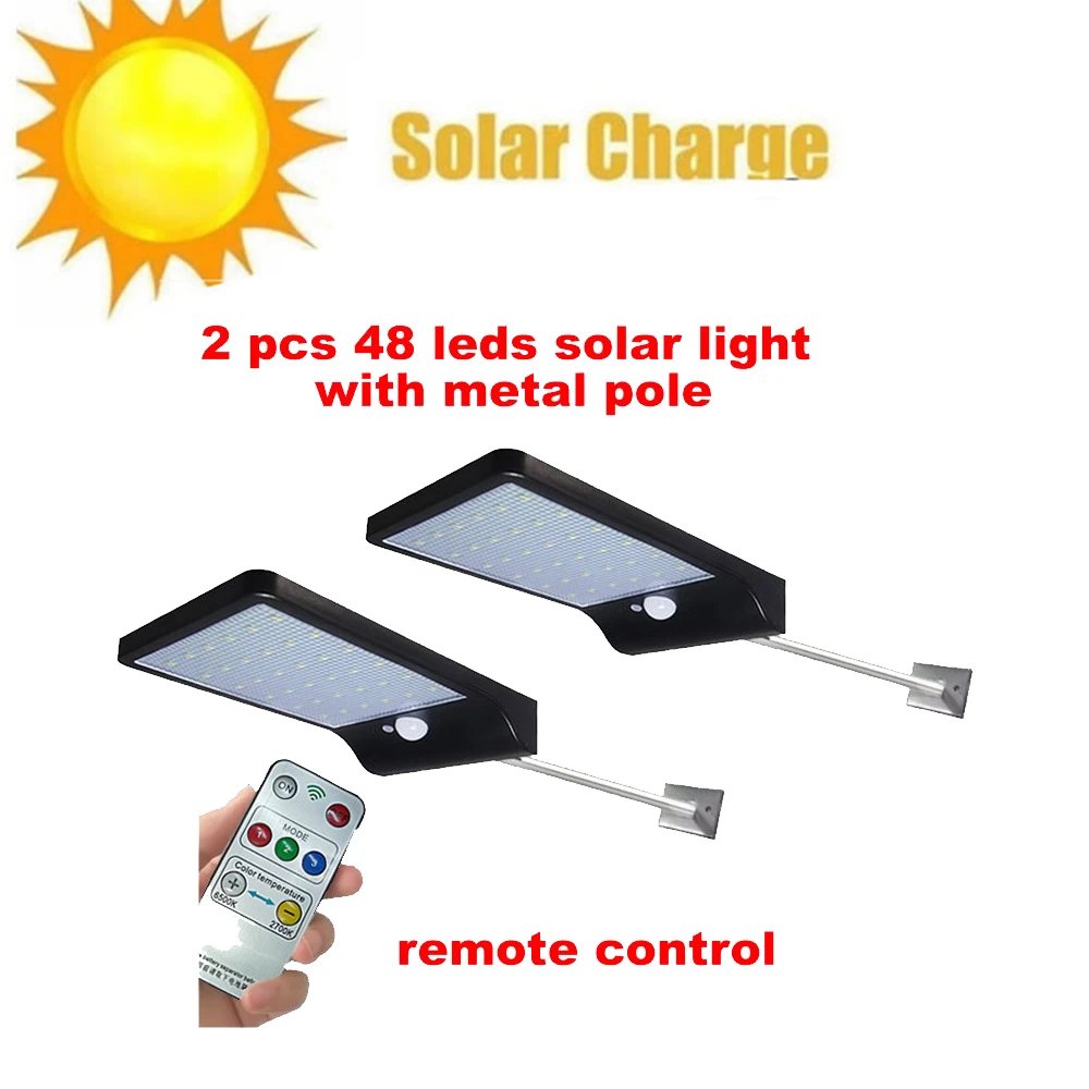 

2/4pcs Solar Lamp Sensor Waterproof 48 LED Garden Outdoor Patio Courtyard Solar LED Lights For Garden Decoration security garden