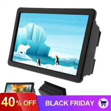 2х черный акрил+ ABS Портативный удлинитель 3D видео мобильный увеличитель для экрана телефона с кронштейном для мобильного телефона