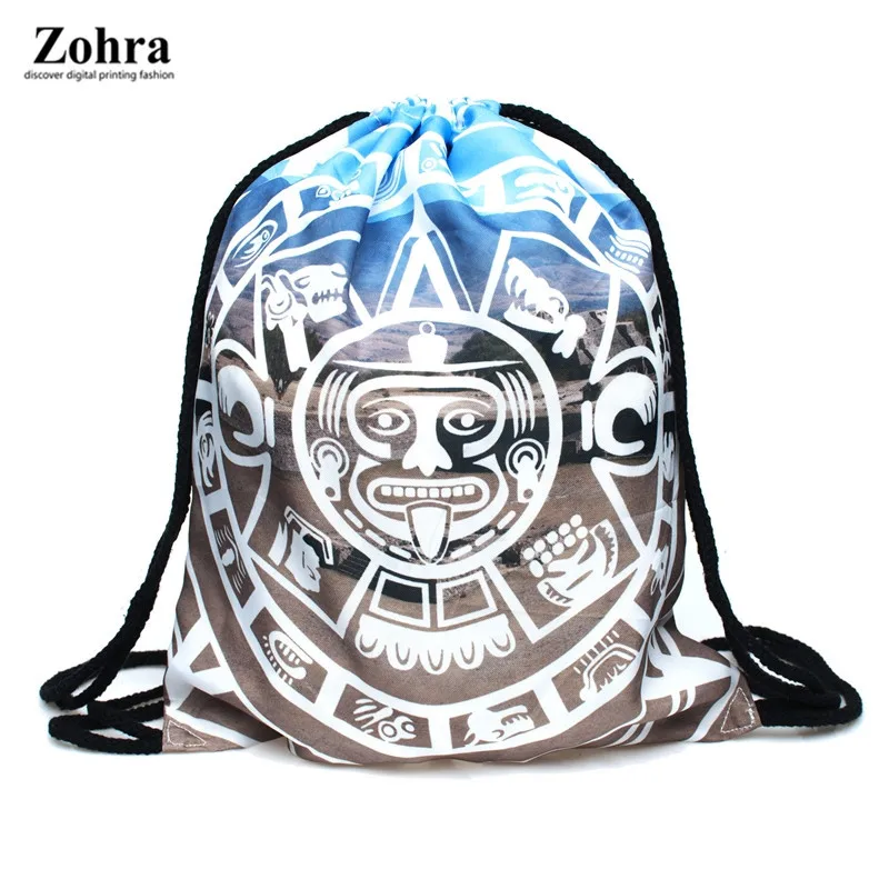 

Digital Printed Backpack Selling Scrunch Top Storage Shopping Drawstring Backpack