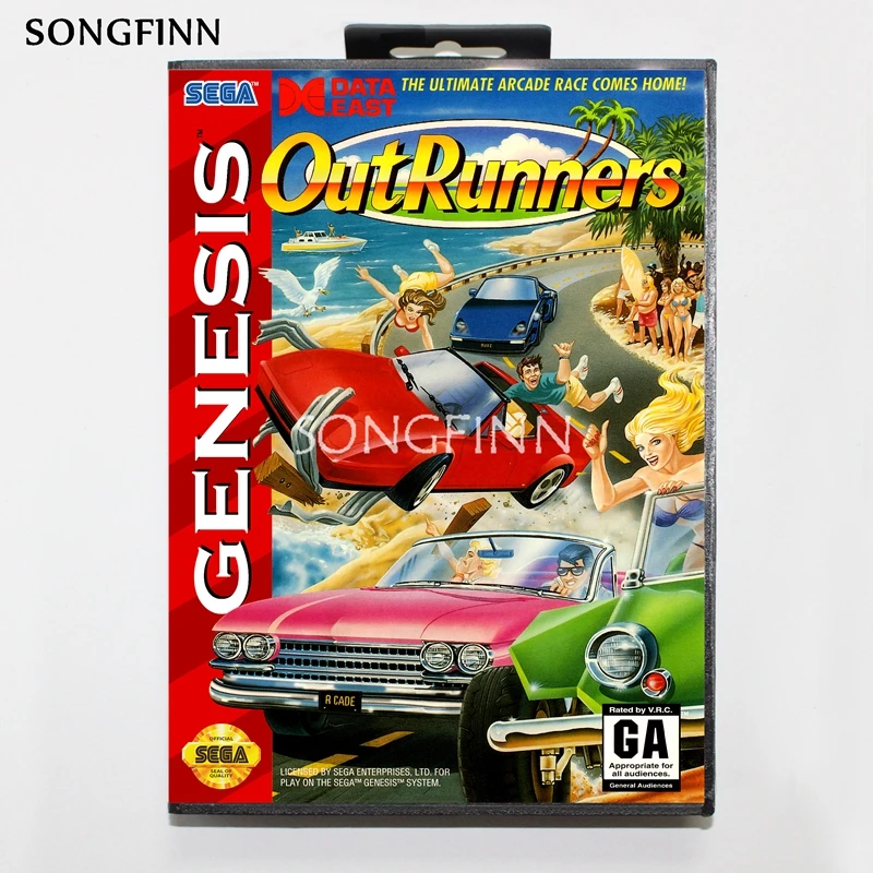 16 бит MD карта памяти с коробкой для sega Mega Drive для Genesis Megadrive-Out бегунов