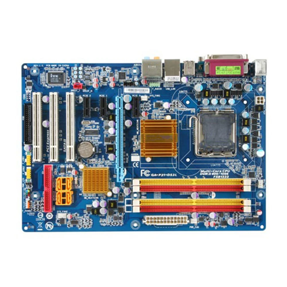 Для GIGABYTE GA-EP43-DS3L рабочего Материнская плата P43 разъем LGA 775 для Core 2 Pentium D DDR2 16G блок