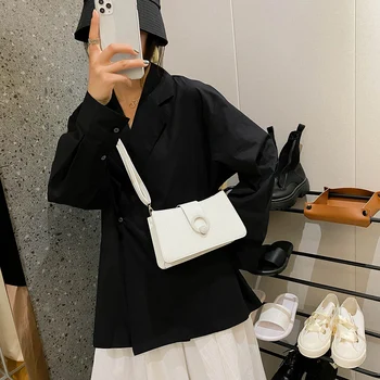 

Youth Ladies Simple Versatile Bag Women Lattice Pattern Leather Handbags Lady Solid Color Travel Shoulder Tote Bag