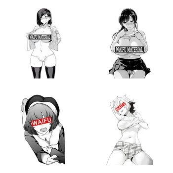 

1pcs Sexy Girl Sexy Waifu Cosplay pure female student DIY Car Sticker Popular Style JDM Window Wiper Decal Styling Accessories
