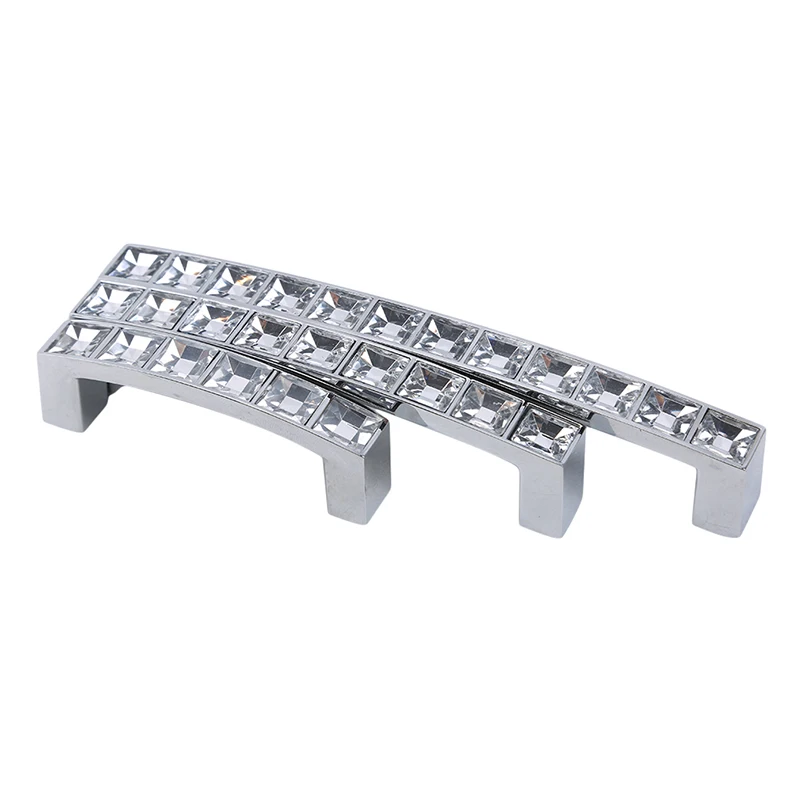Супер Блестящие Хрустальные стеклянные ручки 3D Алмазная мебель раздвижные двери