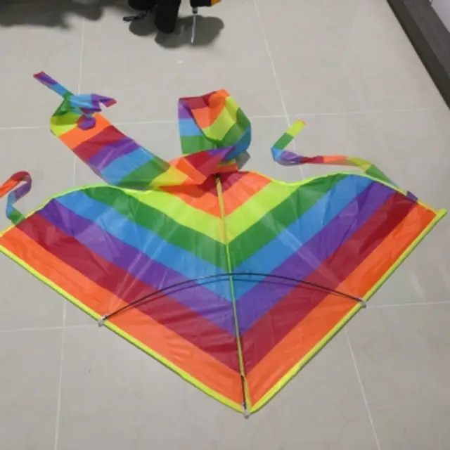 New Long Tail Rainbow Kite Outdoor Kites Flying Toys Kite For Children Kids 5