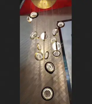 

HAIXIANG 3 Lights Crystal Strings Chandelier Lighting LED Dining Room Ceiling Drops Lamp Ceiling Lamp