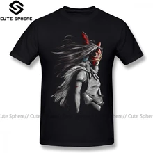 Футболка «Принцесса Мононоке», аниме «волк Мононоке», цифровая футболка с картиной, забавная футболка 6xl, Базовая футболка с короткими рукавами и принтом