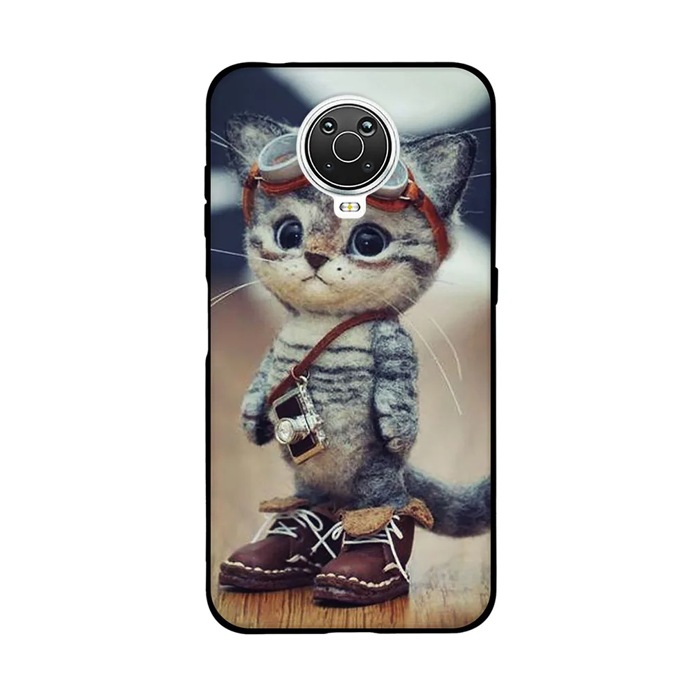 Phone Cases For Nokia 6.3 G10 G20 Case Silicone Soft TPU Protective Back Cover For Nokia G10 G20 Case Cute Flower Cat Bumper Bag waterproof phone bag Cases & Covers