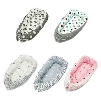 

Washable Baby Nest Bed Removable Newborn Bumper Travel Crib Infant Lounger
