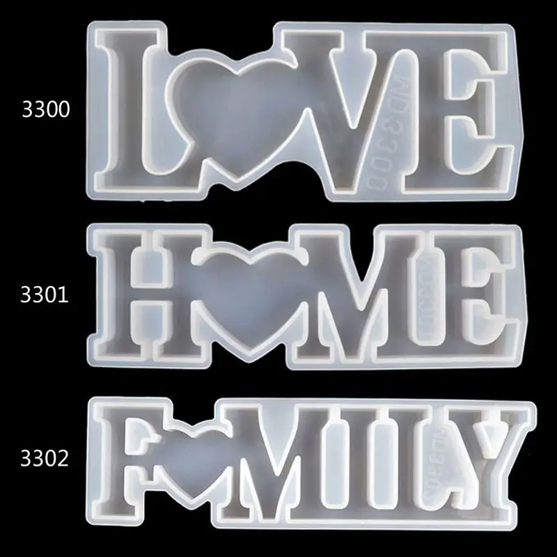 Love Home Family Silicone Mold Love Sign Word Mold Epoxy Resin Molds Art Crafts silicone mold