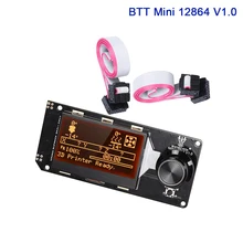 Bigtreetech btt mini 12864 v1.0 12864lcd display inteligente controlador 3d peças de impressora tela painel controle skr v1.4 turbo voron 2.4