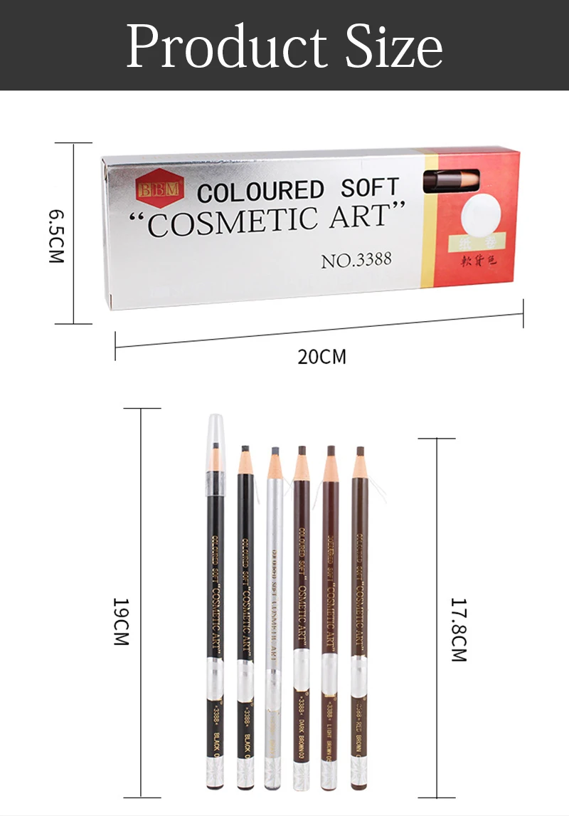 Lápis à Prova Cosméticos para Maquiagem Ferramenta de Beleza Microblading Sobrancelha Dwaterproof Água Sombras Matiz Caneta Natural 5 Cor 3 Microblading sobrancelha lápis à prova dwaterproof água