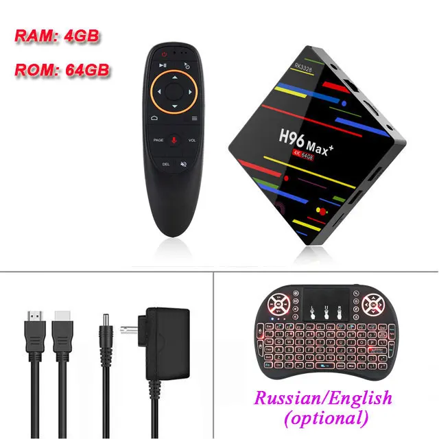 ТВ-бокс h96 max plus Android 9,0 RK3328 4GB 64GB 2,4/5G wifi 4K H.265 поддерживает YouTube Netflix 1 год ip tv Google Play tx6 h96max - Цвет: 4GB 64GB ATV I8