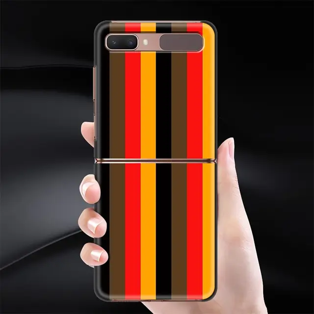 Phone Case For Samsung Galaxy Z Flip Cover ZFlip 3 5G Cover Black Hard Shell Back Luxury Capa Fundas Russia Spain France Line B06