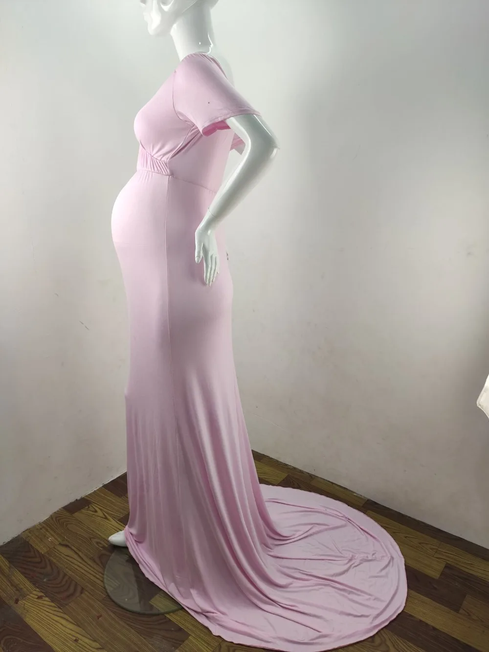 Elegence Shoulderless Maternity Shoot Dress Cute Pregnancy Photography Dress For Baby Shower Pregnant Women Maxi Gown Photo Prop (9)