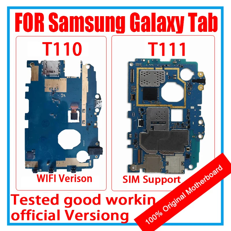 Материнская плата для Samsung Galaxy Tab 3 Lite T110 T111 ОС Android Wi-Fi/SIM чистая оригинальная