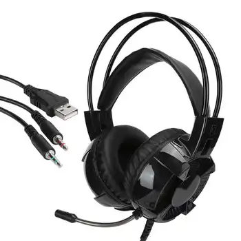 

For PS4 Controller Gaming Headphone Noise Reduction Earphone with Microphone RGB Light Hot Sale