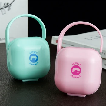 

2020 New Safe Child Care Supplies Pacifier Storage Box Easy Clean Portable Baby Pacifier Box Soothing Storage Box Dust Storage