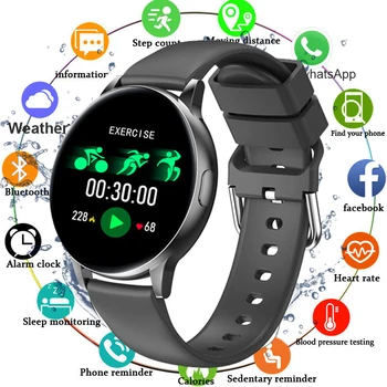 

Smart Watch Men Blood Pressure Full Touch Smartwatch Women Waterproof Heart Rate Monitor Fitness Tracker Watch For Android IOS