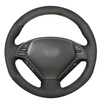 

Black Suede DIY Car Steering Wheel Cover for Infiniti G G25 G35 G37 2007-2013 EX EX35 EX37 2008-2013 Q Q40 Q60 QX50 (US)