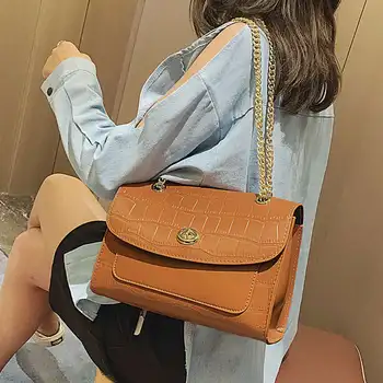 

Ladies Crossbody bags Korean style flap women bags crossbody bags shopping bag Brown Vintage bag sac main femme