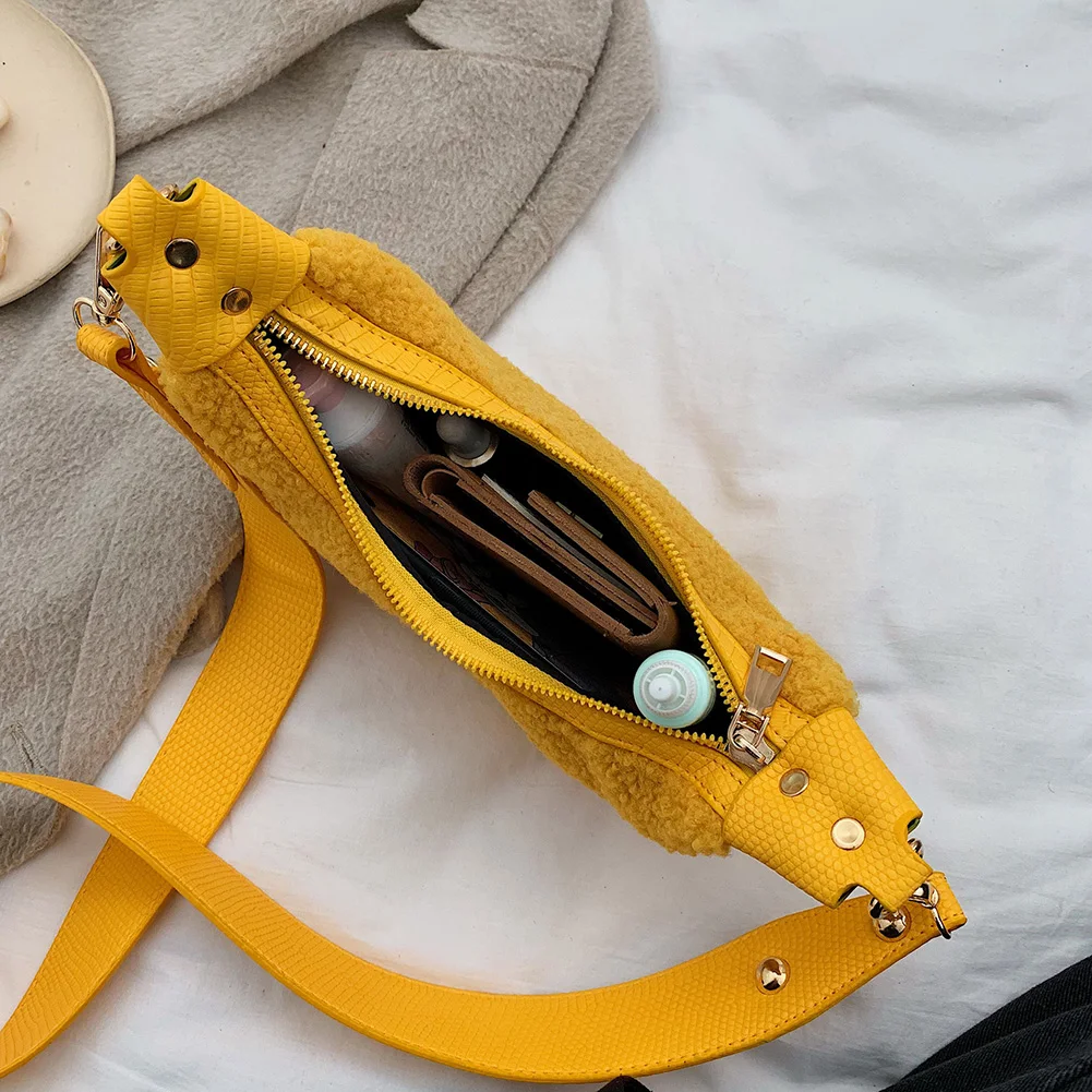 Женская сумка через плечо, кожаная плюшевая сумка, сумка-мессенджер, сумочка, сумочка, сумка-мессенджер, дропшиппинг