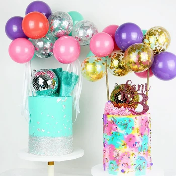 

10pcs 5 Inch Cake Balloons Champagne Dark Blue Balloon Cake for Children Birthday Party Wedding Decoration Party Supplies