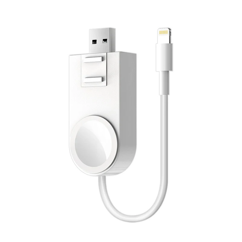 less Charger for Apple Watch Portable Magnetic for Apple iWatch Series 5 4 3 2 1 iPhone XS XR 7 8 11 Plus USB cable Airpods.
