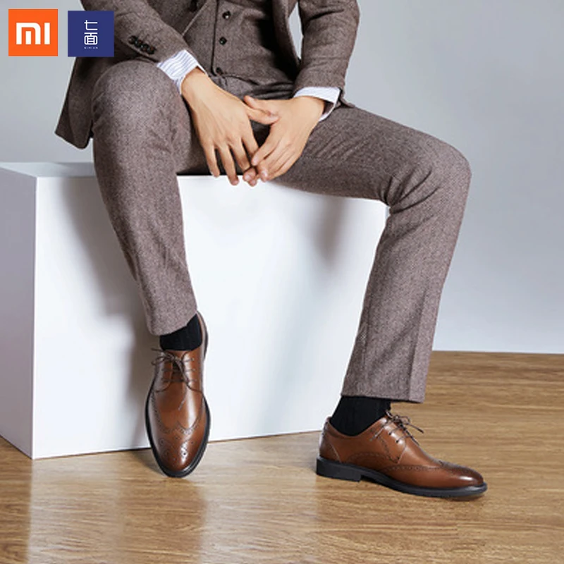Мужские туфли xiaomi mijia qimian резные классические в стиле ретро свадебные деловые