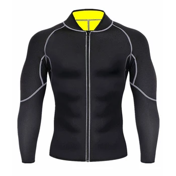 

2020 Brand Men's Body Shaper Compression Slimming Shirt Men Waist Trainer Sweat Shirts Zip Sauna Undershirts Men Neoprene Shaper