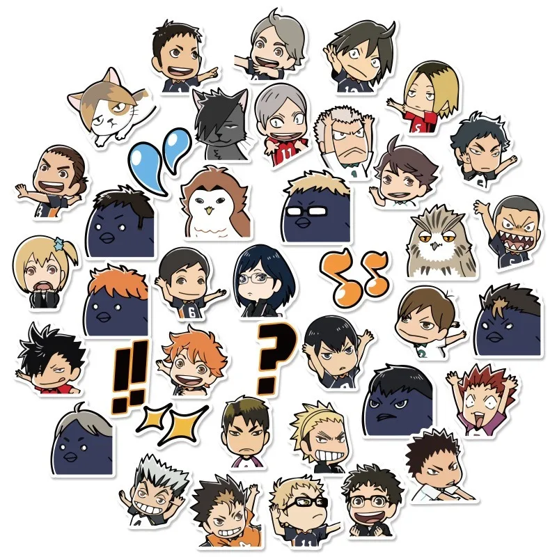 40 шт./компл. Haikyuu! Наклейки с граффити волейбол японское аниме для чемодана