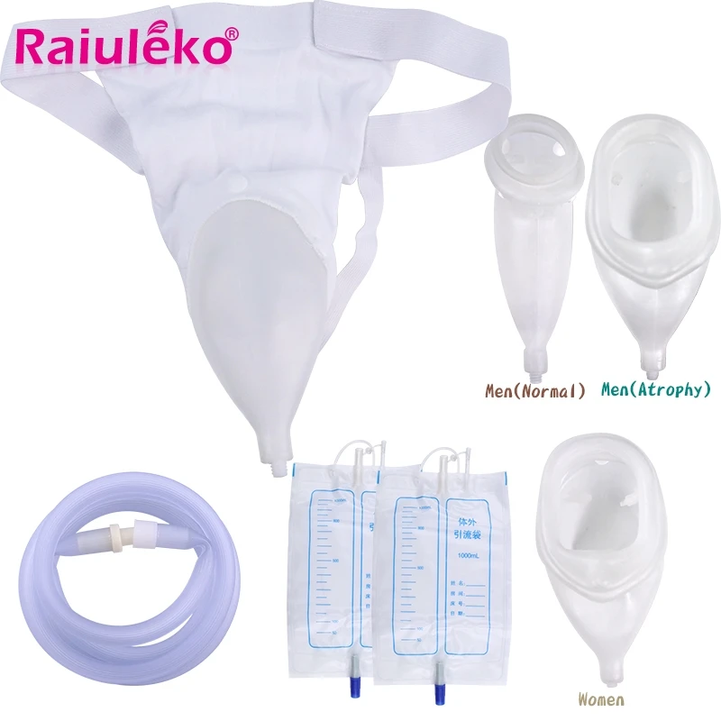 Ventilate Collection Urinal Bag Male Urine Collector with 1000ml Storage Bag 
