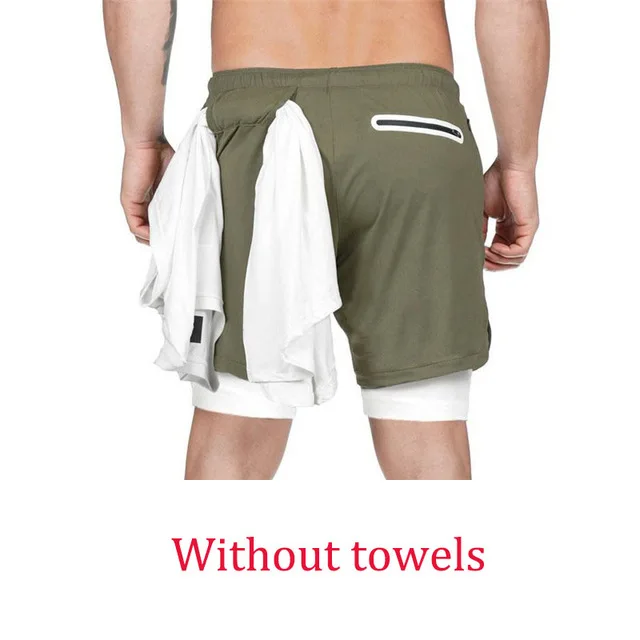 Army green Лето бриджи шорты мужские одежда сухой бассейн Мужские повседневные шорты 2 в 1, шорты для бега, быстросохнущие спортивные шорты для спортзала, фитнеса, бодибилдинга, тренировки, встроенные карманы, короткие мужские - Цвет: Army green