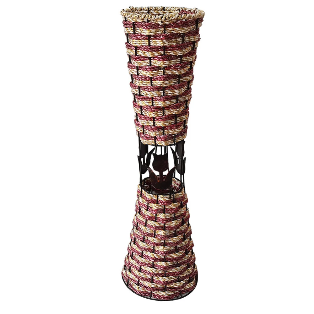 55cm New Artificial Flowers Wrought Iron Rattan Vases Country Style Flower Arrangement Vase Wedding Hotel DIY Home Decoration