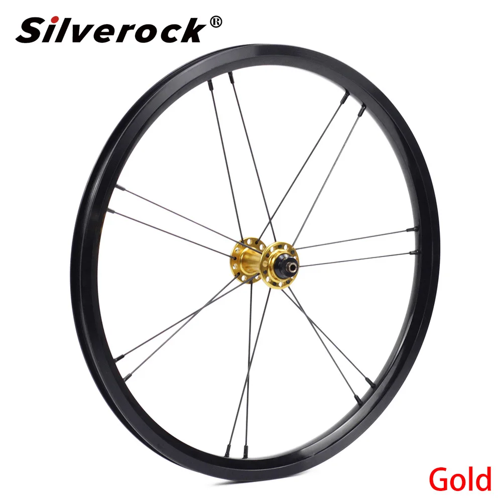 Silverock переднее колесо для велосипеда 16x1 3/" 349 kinlinnbr обод для Brompton 3sixty Сверхлегкий складной велосипед 14H колеса 318 г