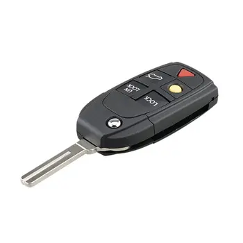 

5 Button Flip Remote Key Fob Case Shell for VOLVO S60 S80 V70 XC70 XC90
