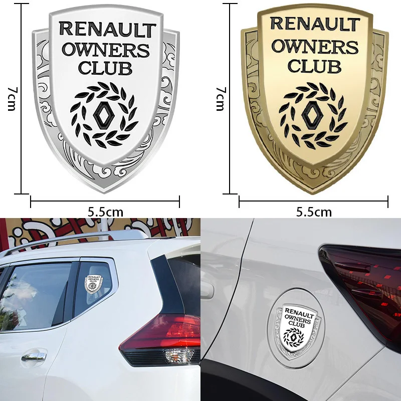 

Shield Metal Badge Sticker Exterior Creative Sticker For Renault Megane 2 3 Duster Logan Clio Laguna 2 Captur Car Accessories