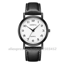 100 шт/партия Geneva 612 женские часы по Заводской Цене часы ремешок PU ремень модные часы вафли со шкалой шпильки