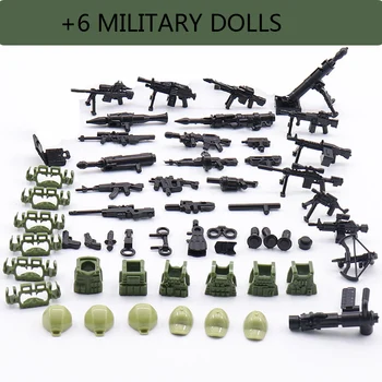 

6pcs New Enlighten Minifigure Alpha Force MILITARY Camouflage Soldier SWAT Army War Building Blocks Brick Figure Toys Gift Boys