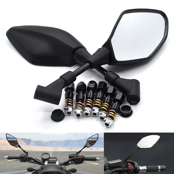 

2Pcs/Pair Universial 8mm 10mm Motorcycle Mirror Convex Mirror black For YAMAHA YZF R1 R6 R6S YZF-R25 YZF-R3 YZF R125 YZF-R5