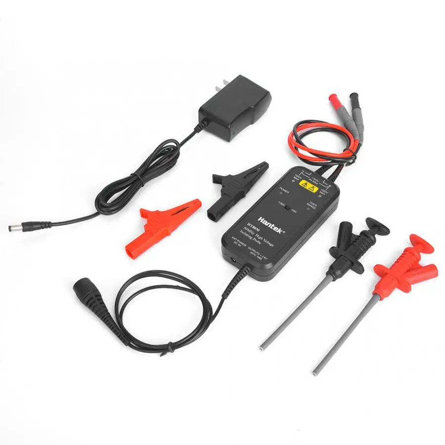 Hantek Oscilloscope Probe High Voltage Isolated Differential 50MHZ-100MHZ Bandwidth 1/50 1/500 Two-Stage Attenuation