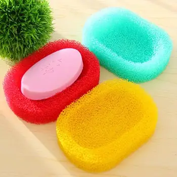 

Carrywon 1pcs Multicolor Creative Sponge Soap Box Simple Home Water Soluble Hotel Bathroom Clean Soap Dishes Soap Box Travel