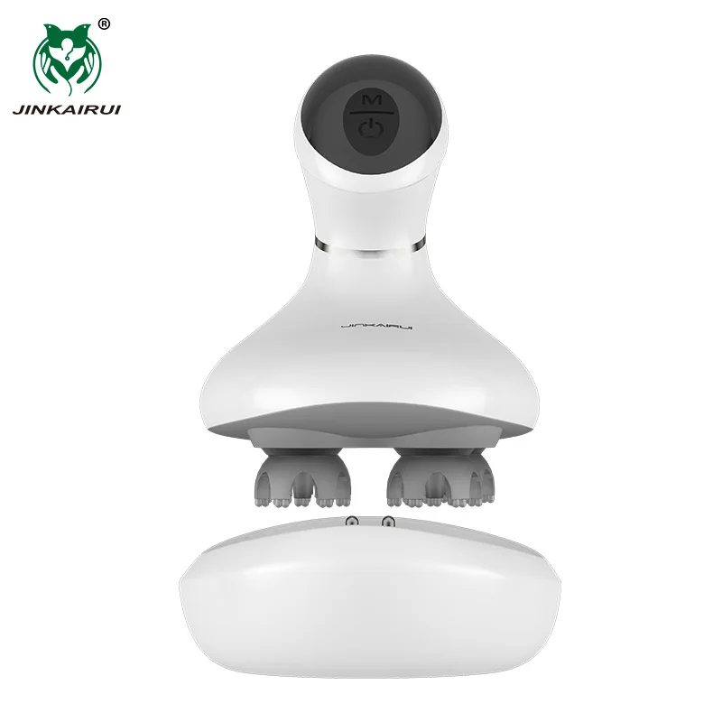 T02-White Jinkairui массажер для шеи в спине Электрический массажер для снятия боли с тепловым вибратором лучший подарок для мужчин и женщин для папы и мамы подарок на Рождество и День святого Валентина - Цвет: T02-White