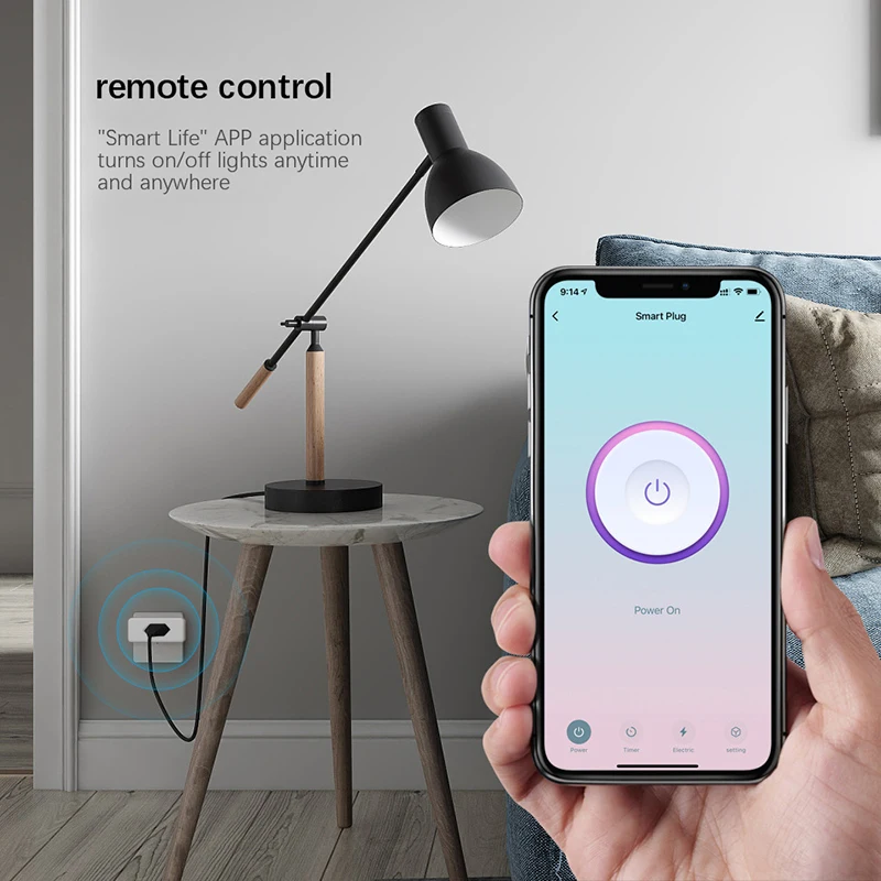 10A BR Smart Socket Wifi Smart Plug with Power Monitor Function Smart Life App Remote Control Works with Alexa Google 2