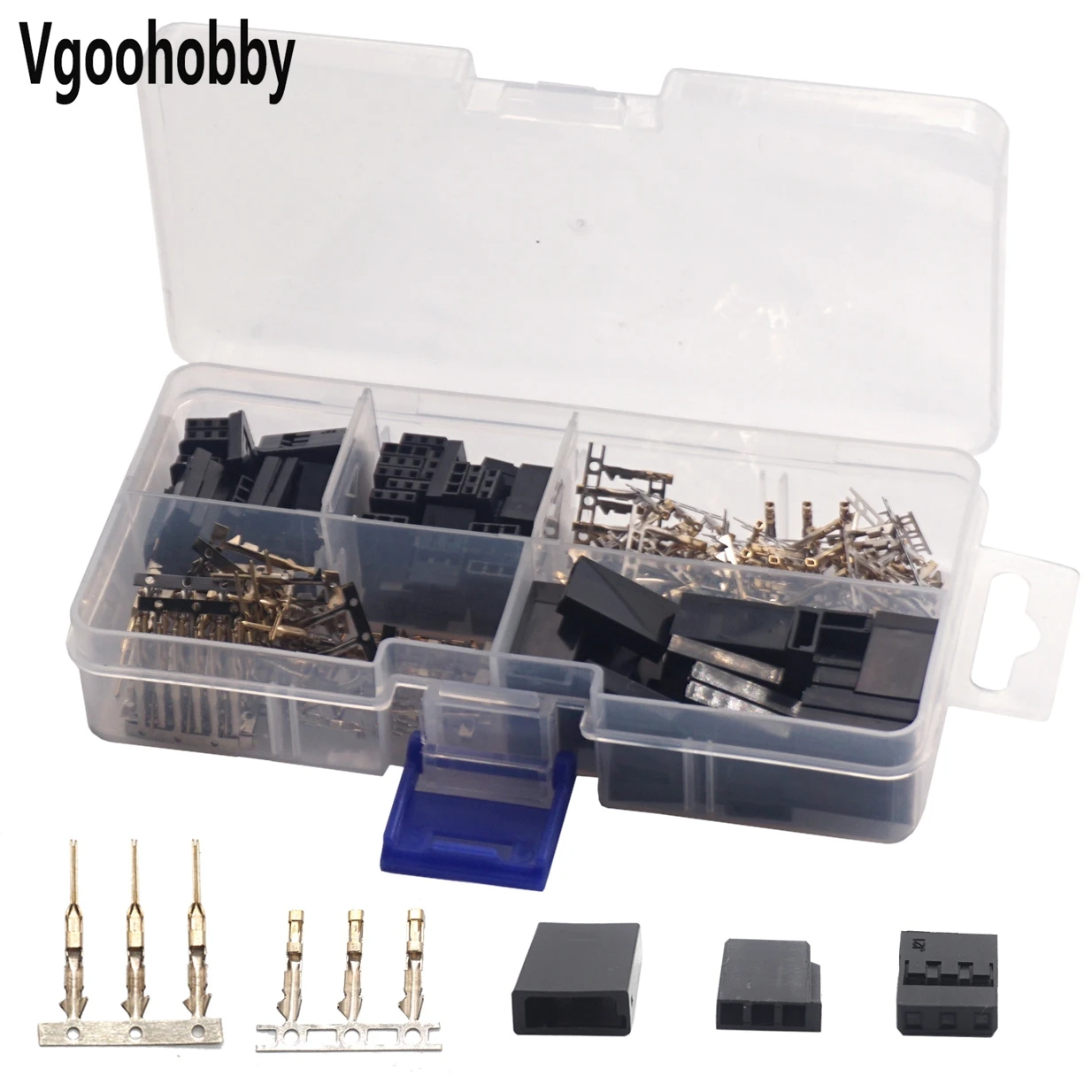 30Sets RC Servo Plug Male Female Connector Crimp Pin Kit,Compatible with Futaba JR Hitec Spektrum