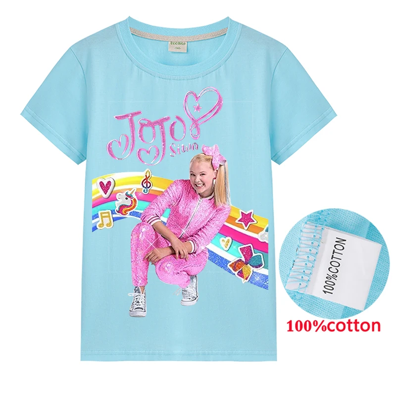 Г. Новая одежда для девочек футболки JoJo Siwa одежда для детей осенняя хлопковая Футболка топы, футболки для малышей, Рождественский свитер, комплект с толстовкой с капюшоном - Цвет: T1283
